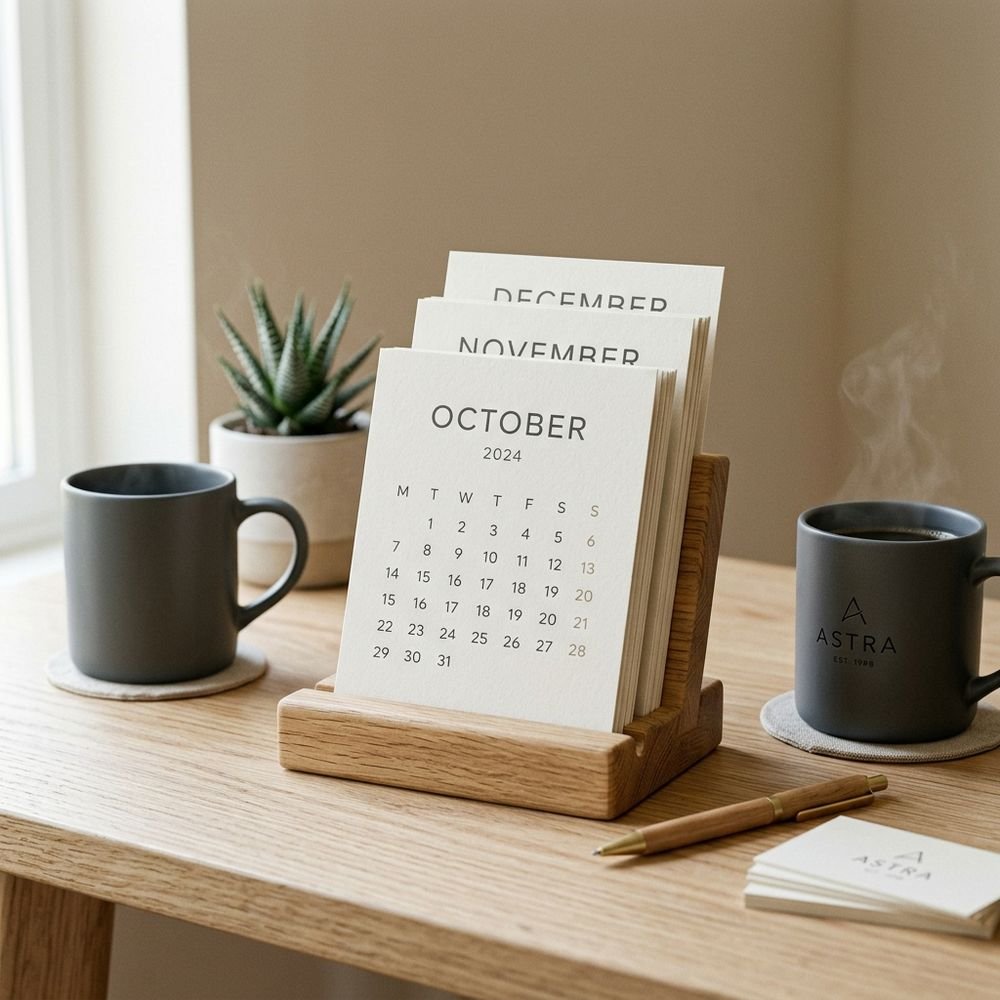 Minimalist Desk Calendar Set
