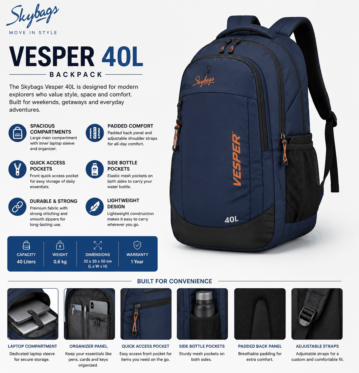 Skybag Skybags Vesper 40L