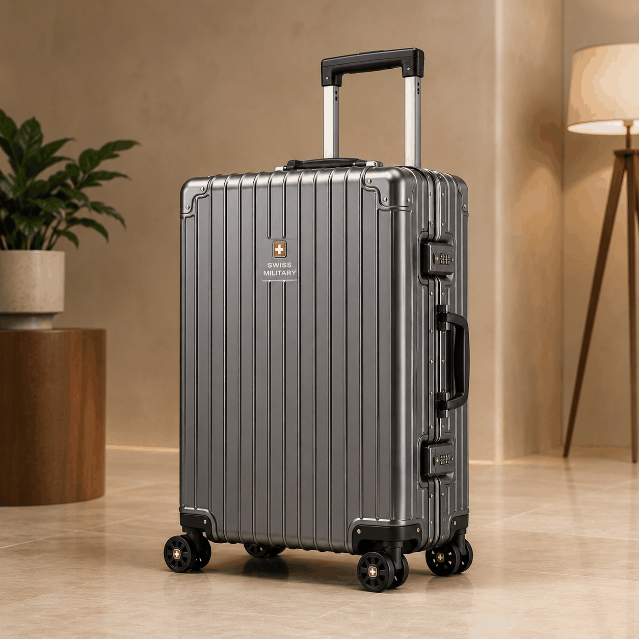 Swiss Military Aluminum Frame Luggage