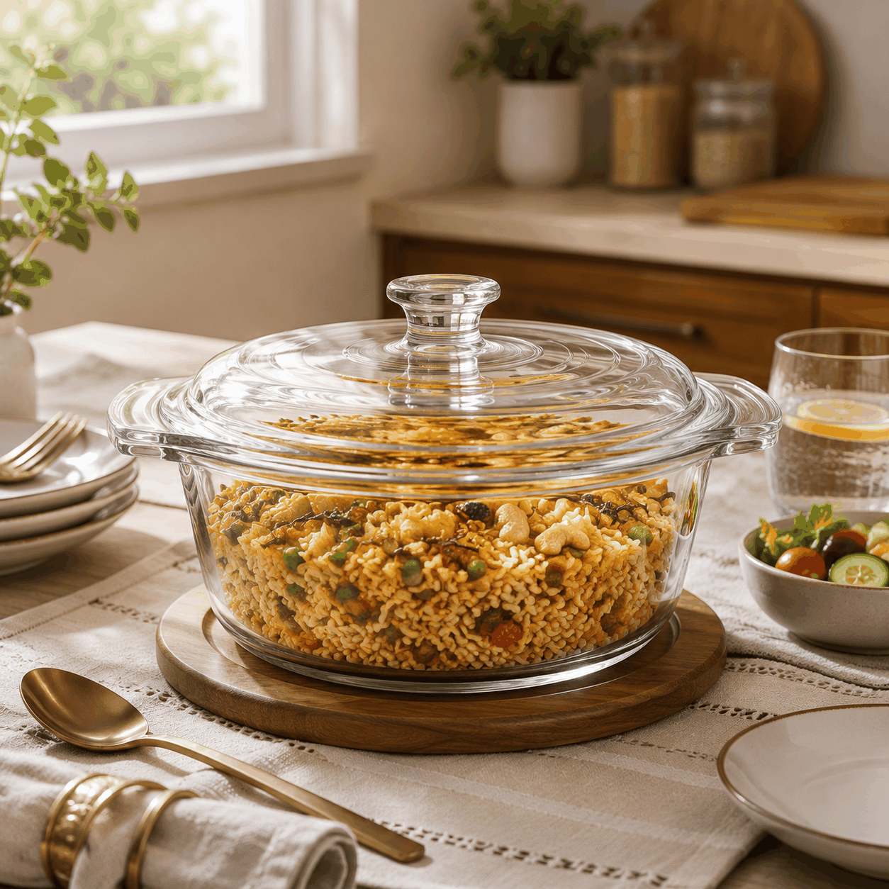 Borosil Glass Casserole with Lid