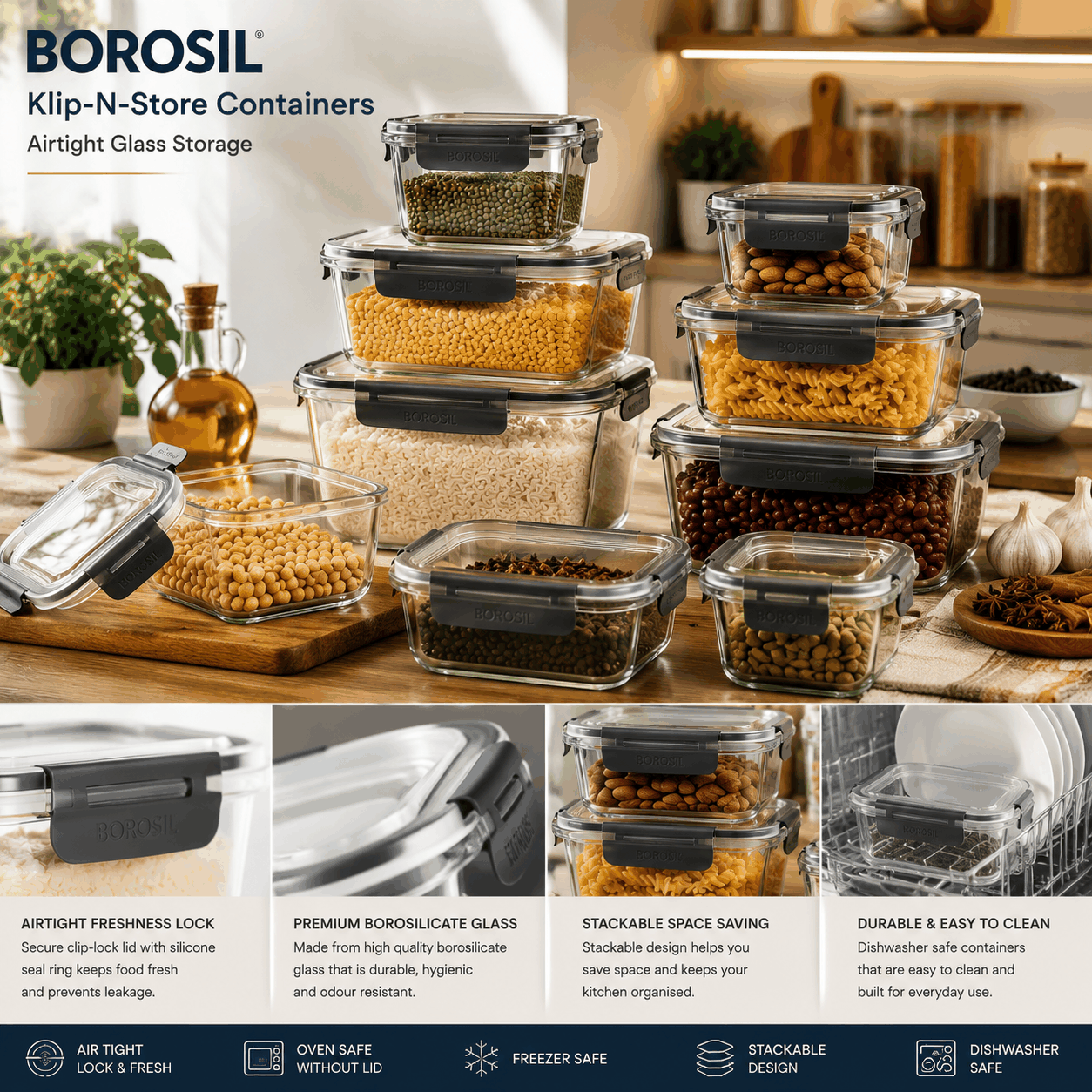 Borosil Klip-N-Store Containers image 3