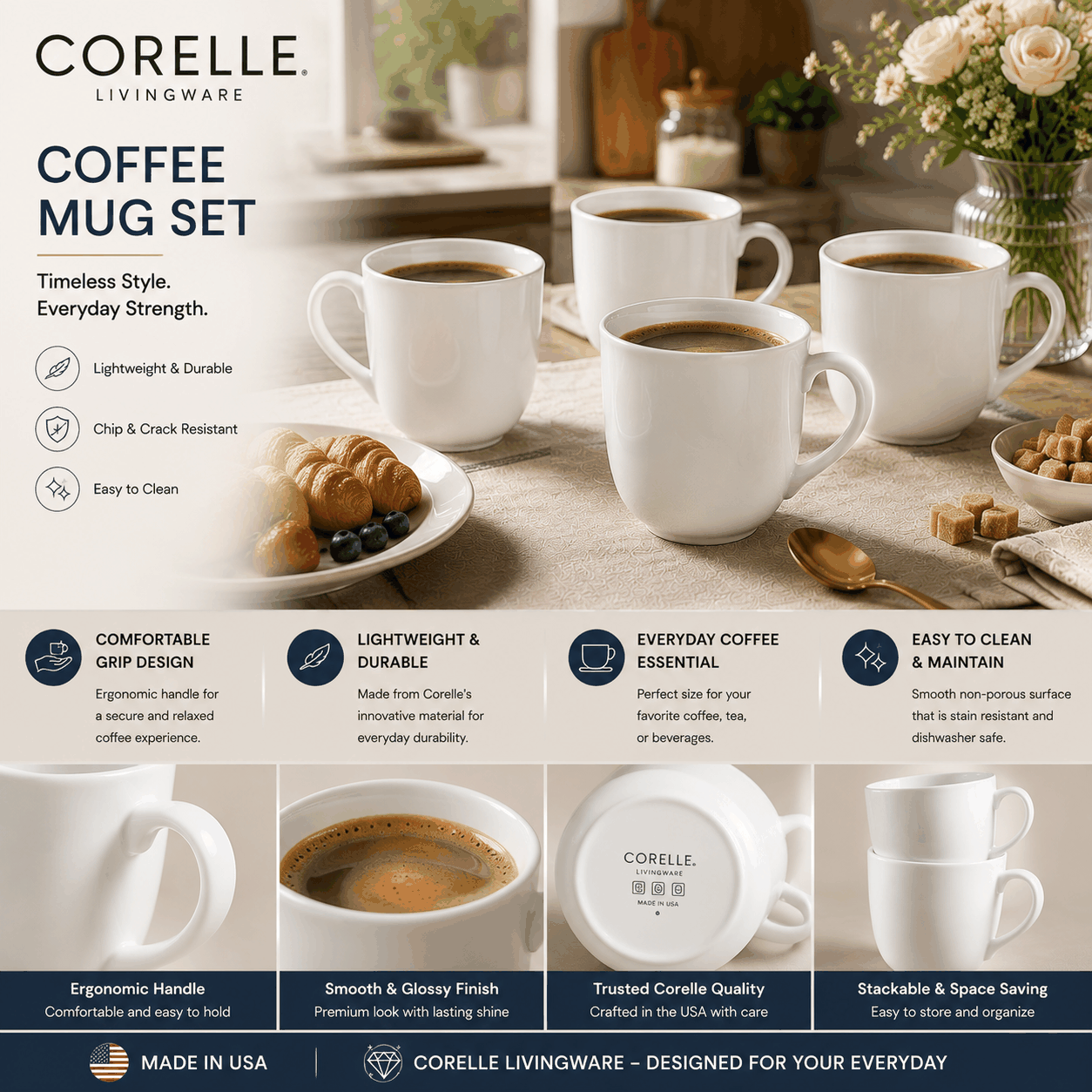 Corelle Coffee Mug Set image 3