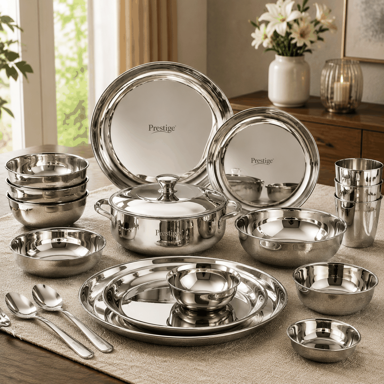 Prestige Stainless Steel Dinner Set