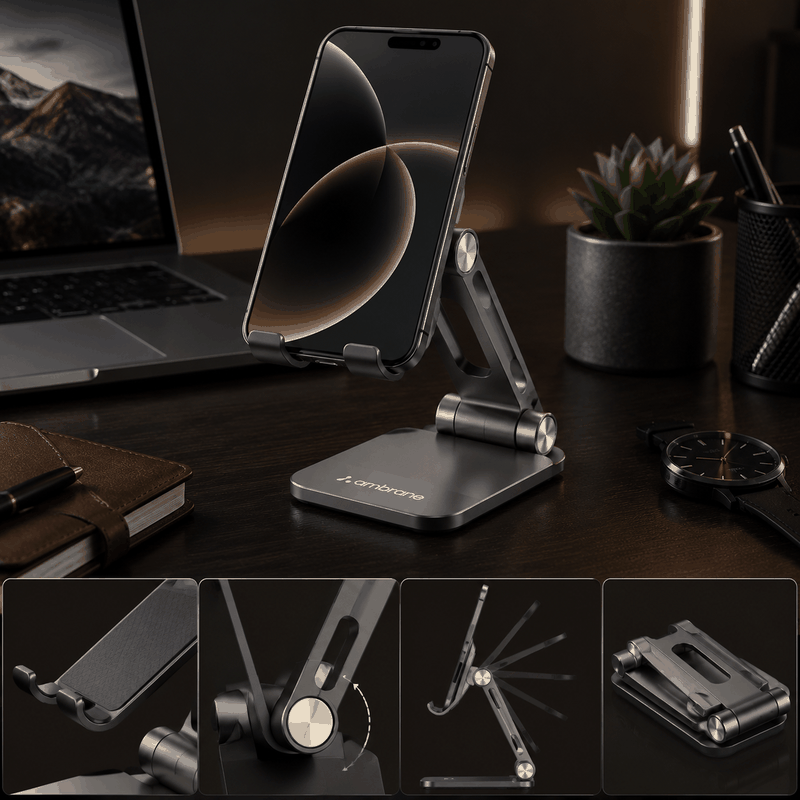 Ambrane Adjustable Mobile Stand Foldable Phone Holder image 3