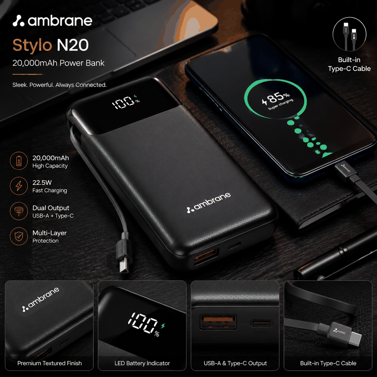 Ambrane Stylo N20 20