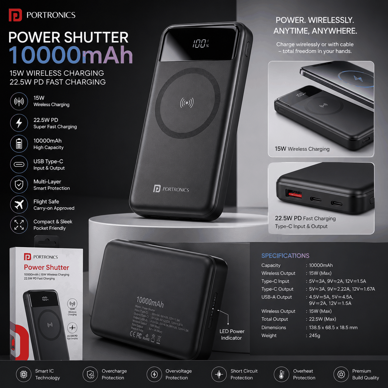 Portronics Power Shutter 10