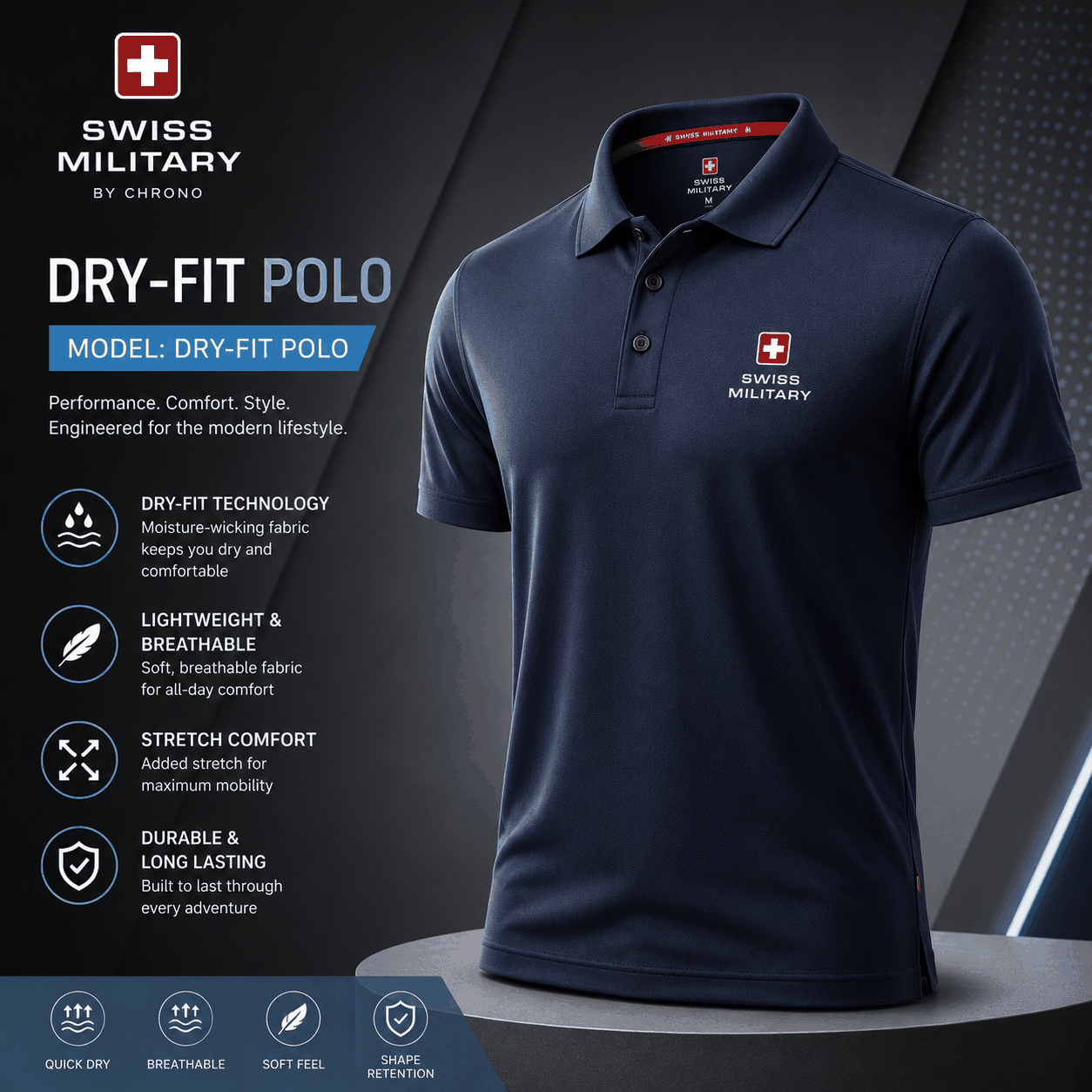 Swiss Military Dry-Fit Polo image 3