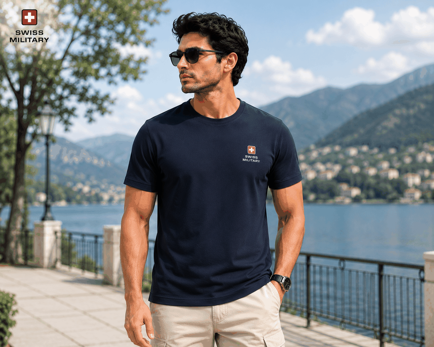 Swiss Military Round Neck Cotton T-Shirt