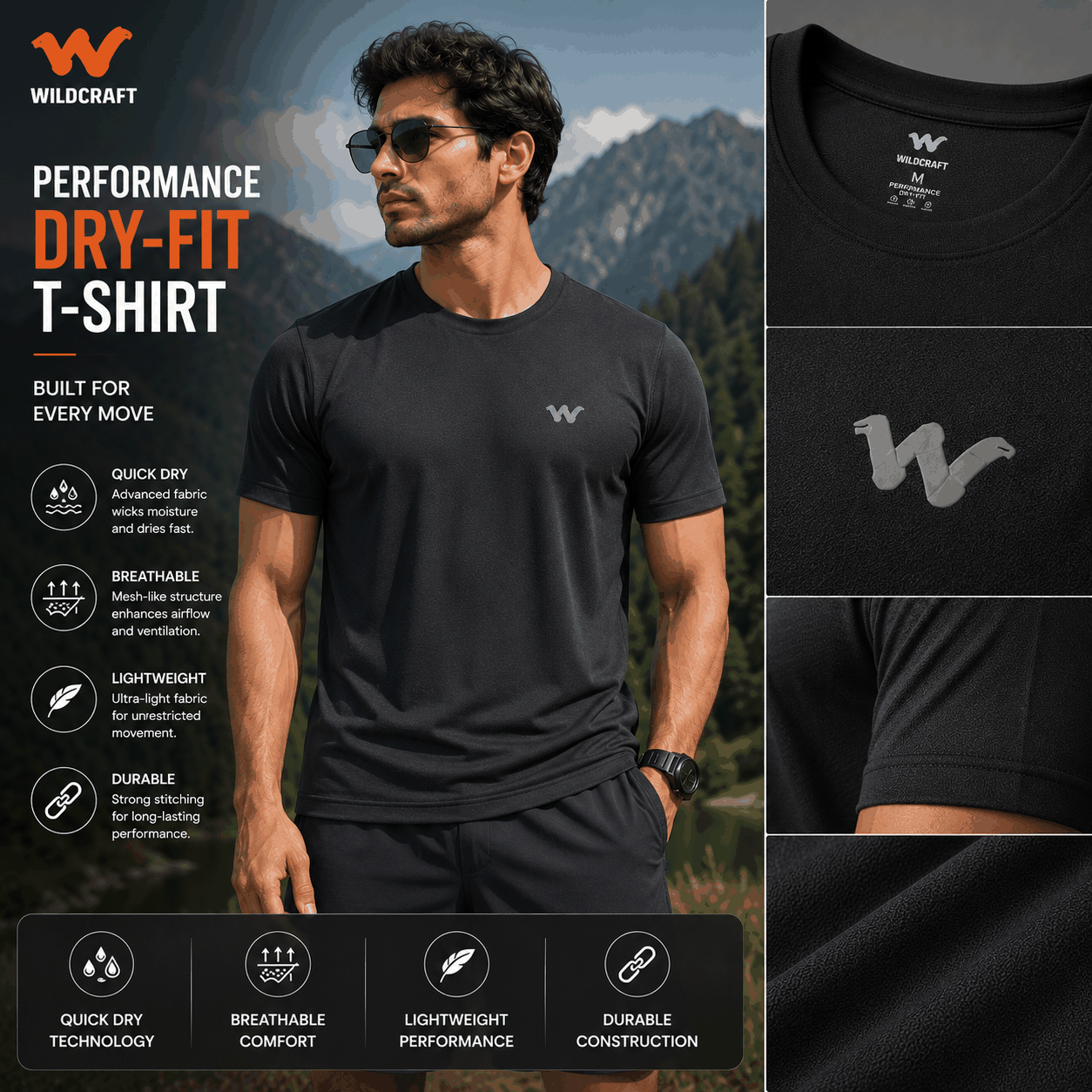 Wildcraft Performance Dry-Fit T-Shirt image 3