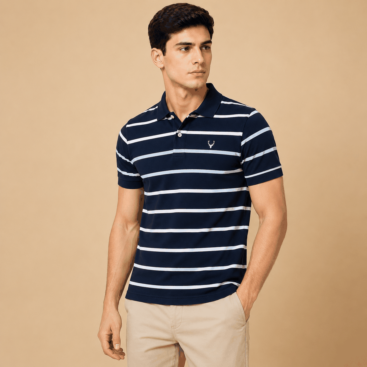 Allen Solly Striped Polo T-Shirt