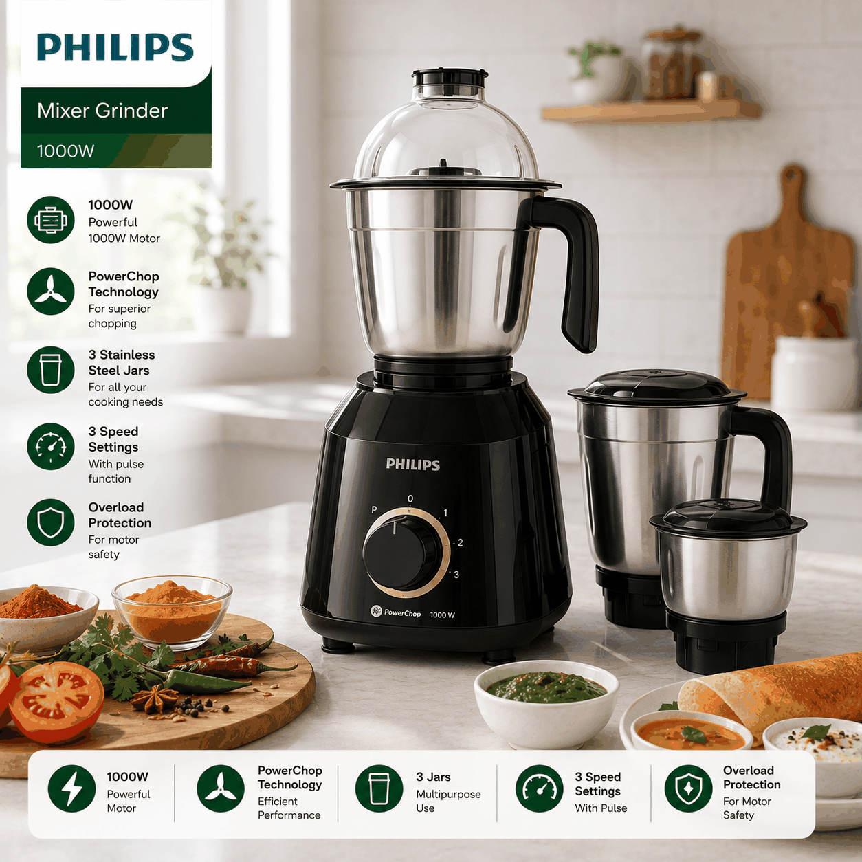 Philips Philips 1000W Mixer Grinder