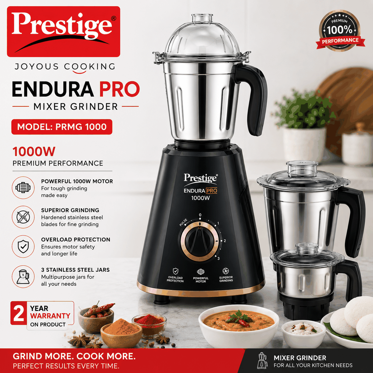 Prestige Endura Pro Mixer Grinder 1000Wed folder