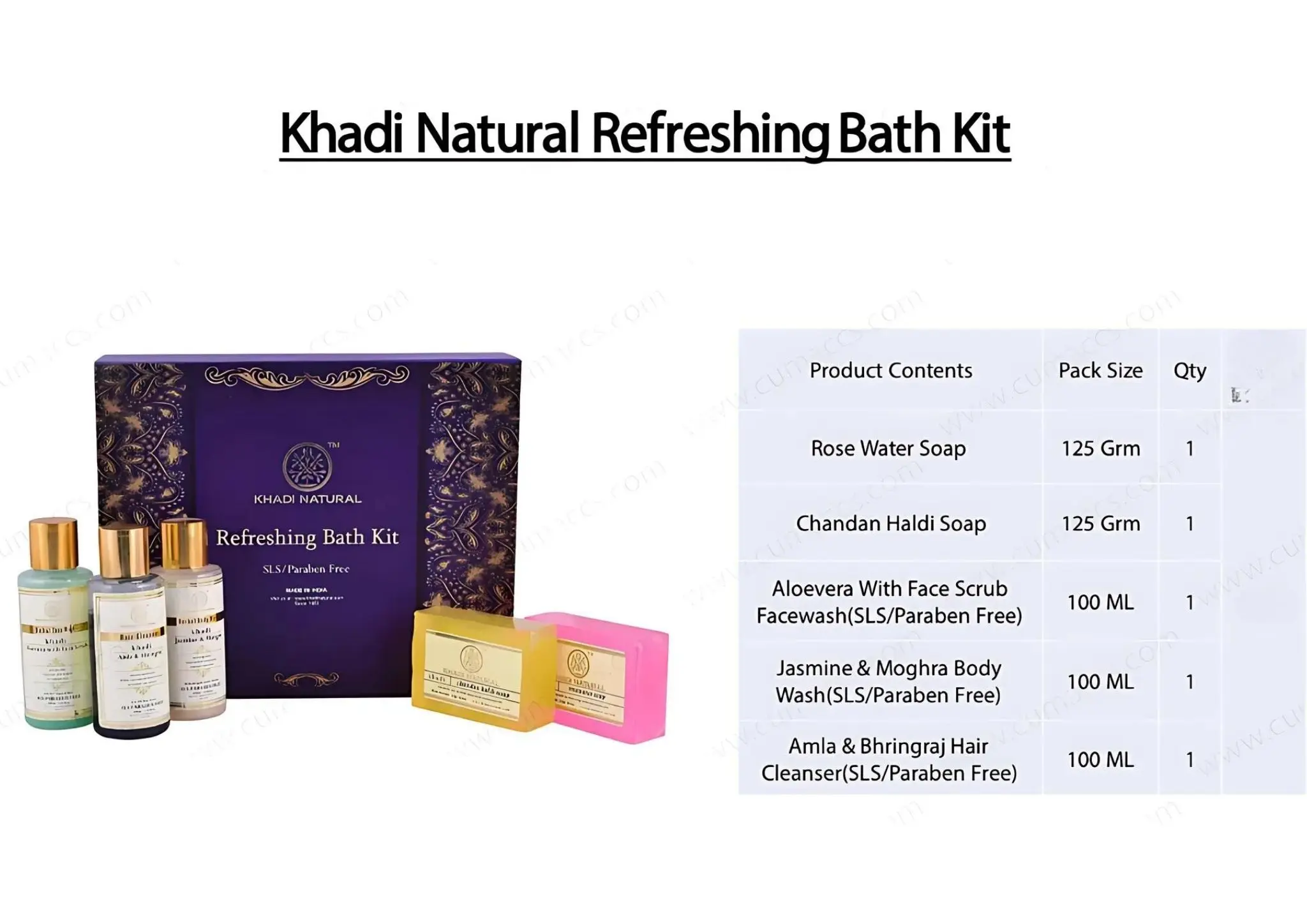 Khadi natural refreshing bath kit